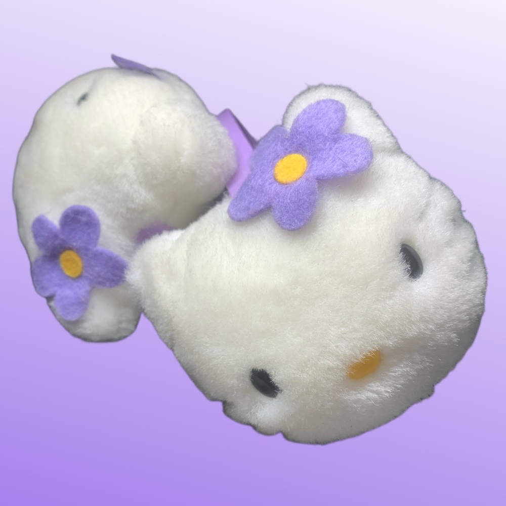 Hello Kitty Earmuffs purple flower adjustable accell headband womens or girls